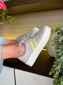 Drilleys "Forty Three" Shadow Supernova Trainer - Grey, Lemon & Blush