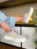 Drilleys "Forty Three" Shadow Supernova Trainer - Grey, Lemon & Blush