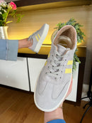 Drilleys "Forty Three" Shadow Supernova Trainer - Grey, Lemon & Blush