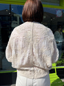 Cary Crochet Cape Knit Cardi  - Cream