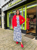 Magic Rose Print Maxi Dress - Midnight Blue