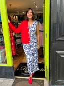 Magic Rose Print Maxi Dress - Midnight Blue