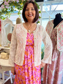 Ines Orange & Pink Floral Print Dress
