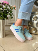 Drilleys "Forty Three" Supernova Trainer - Mint Blue & Cobalt Blue