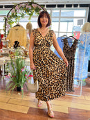 Magic Animal Print Maxi Dress- Tan Leopard