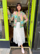 Anya Floral Tulle Skirt - Cream
