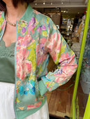 Eloise Floral Bomber Jacket - Green
