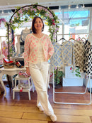 Nyla Pearl Crochet Cardi - Pink