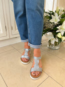 Heavenly Feet 'Sunrise' Sandal - Silver