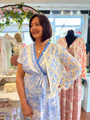 Willow Gold Speckle Dress - Light Blue