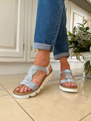 Heavenly Feet 'Sunrise' Sandal - Silver