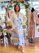 Willow Gold Speckle Dress - Light Blue