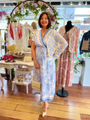 Willow Gold Speckle Dress - Light Blue