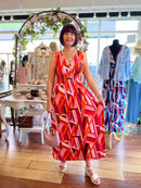 Maeve Maxi Dress - Pink & Orange