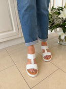 Heavenly Feet 'Ritz' Sandal - White & Silver