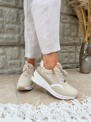 Tommy Bowe Wedge Trainer "Clohessy" Creme Bling