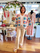 Nessa Crochet Cardi - Vibrant