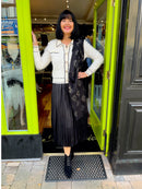 Natasha Printed Shawl - Black