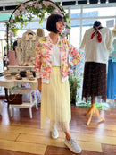 Eloise Floral Bomber Jacket - Cream