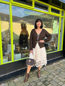 Hampton Brushed Metal Emblem Saddle Bag 18H1568- Espresso