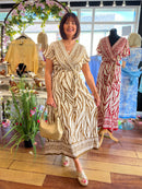 Heather Gold Speckle Dress - Mocha