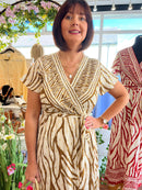 Heather Gold Speckle Dress - Mocha