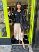 Natasha Printed Shawl - Black