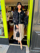 Natasha Printed Shawl - Black