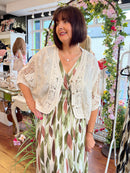 * Pre Order* Magic Bay Leaf Print Maxi Dress - Olive Green