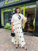 Brigitta Polka Dot Skirt - Cream
