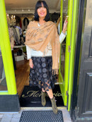 Natasha Printed Shawl - Camel