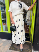 Brigitta Polka Dot Skirt - Cream