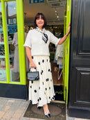 Brigitta Polka Dot Skirt - Cream
