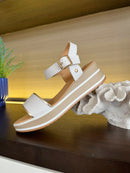 Patrizio Alatri Bianco Wedged Sandal - White