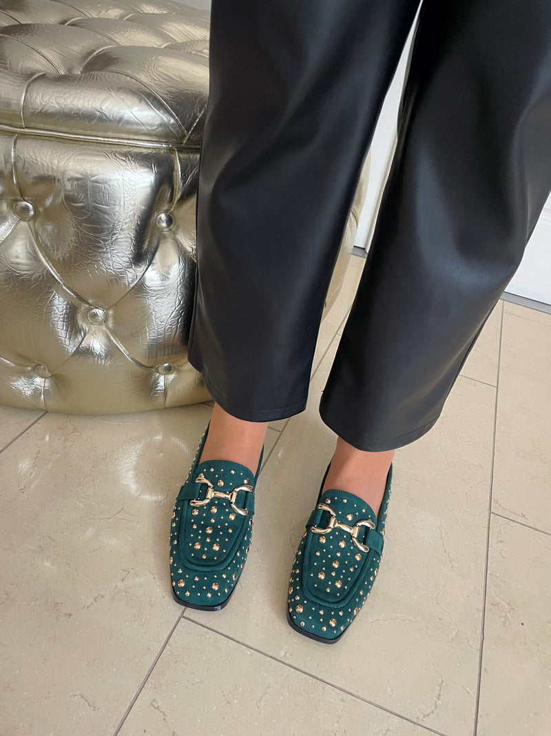 Kate Appleby "Peniston" Emerald Studded Loafer