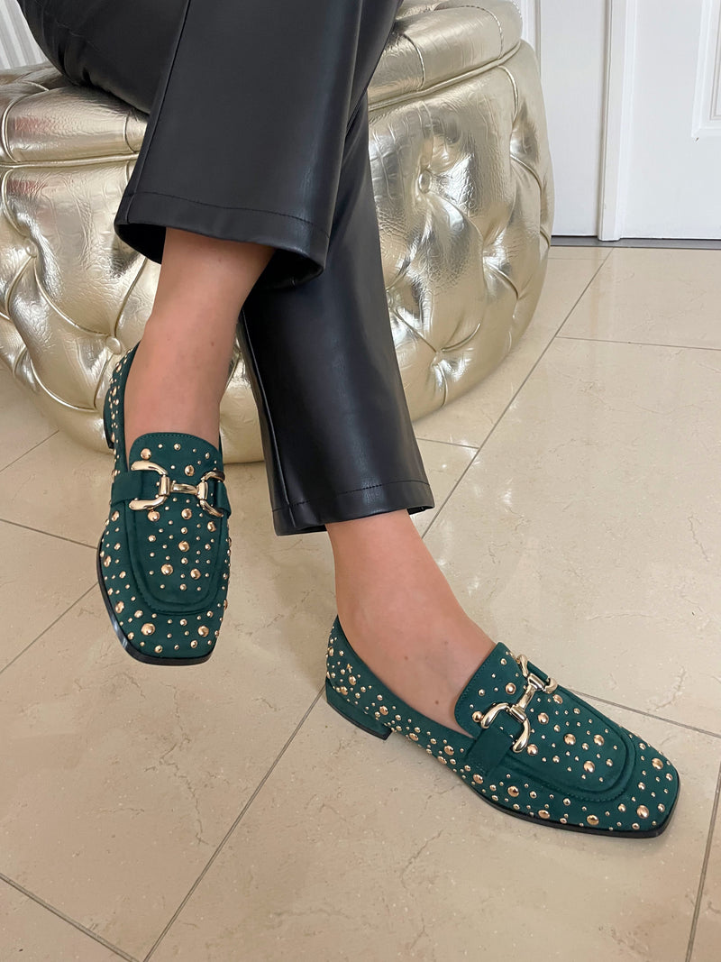 Kate Appleby "Peniston" Emerald Studded Loafer