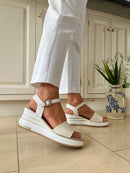 Tommy Bowe Wedge Sandal "Taumanta" Bling Sparkle