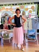 Marley Cami with Pearl Scarf - Black