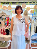 Marley Cami with Pearl Scarf - Blue