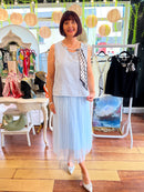 Marley Cami with Pearl Scarf - Blue