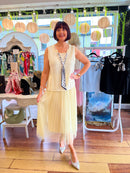 Marley Cami with Pearl Scarf - Lemon