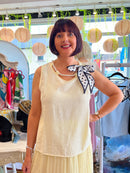 Marley Cami with Pearl Scarf - Lemon