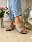 OMG "Bithnah" Crystal Razzle Gold Slider