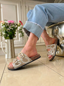 OMG "Bithnah" Crystal Razzle Gold Slider