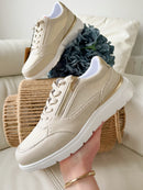 Heavenly Feet 'Mead' Beige Trainer