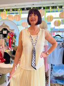 Marley Cami with Pearl Scarf - Lemon