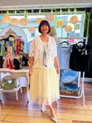 Marley Cami with Pearl Scarf - Lemon