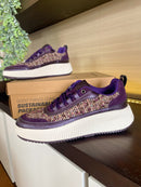 Safety Jogger Chunky Purple Tweed Trainer 618766