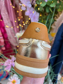 Tommy Bowe Mcghen Trainer Gold Fusion - Gold Metallic & Cream Stripe