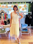 Marley Cami with Pearl Scarf - Lemon